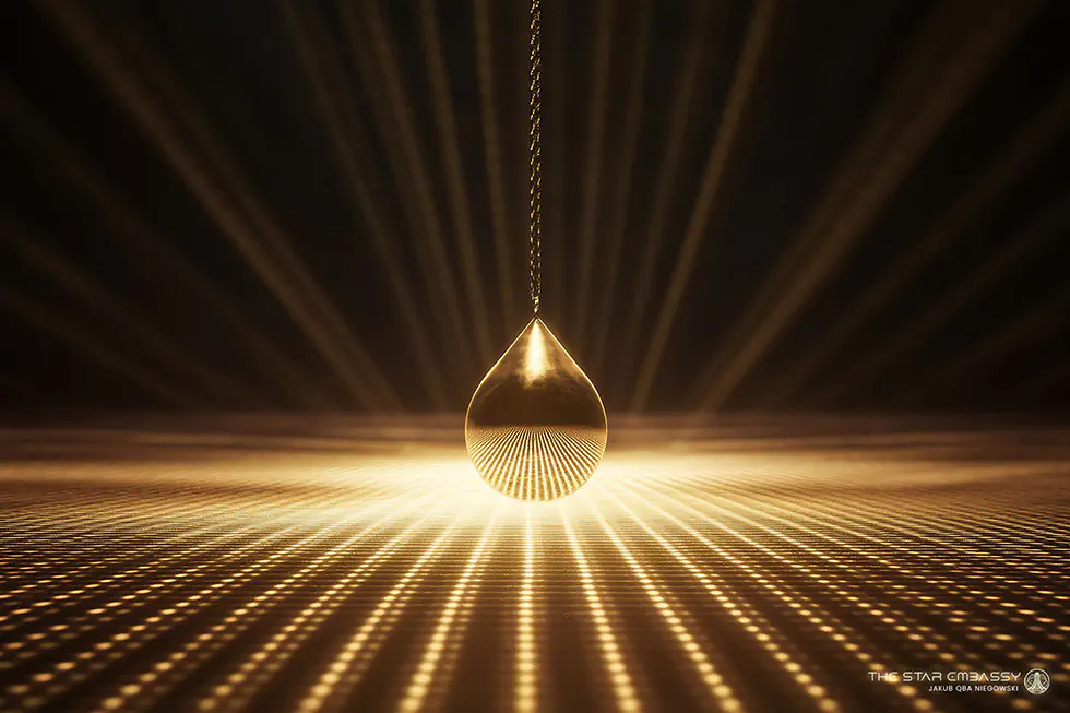 A calm hand holding a pendulum in sunlight, suggesting clarity and insight