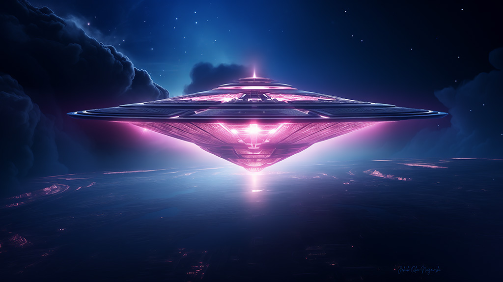 Pink UFO Art