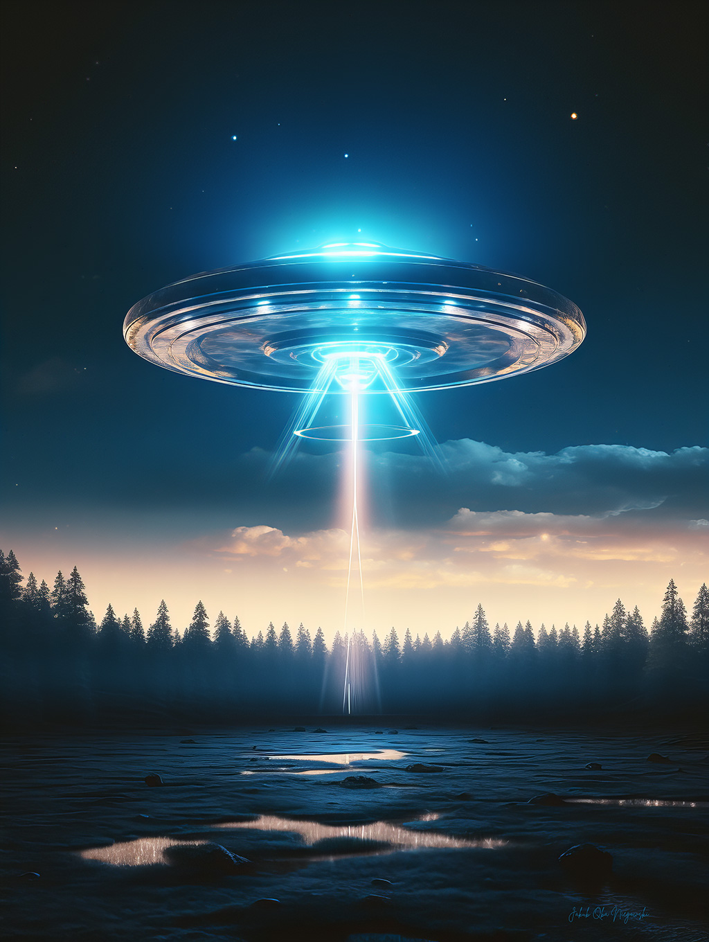 UFO Landing Art